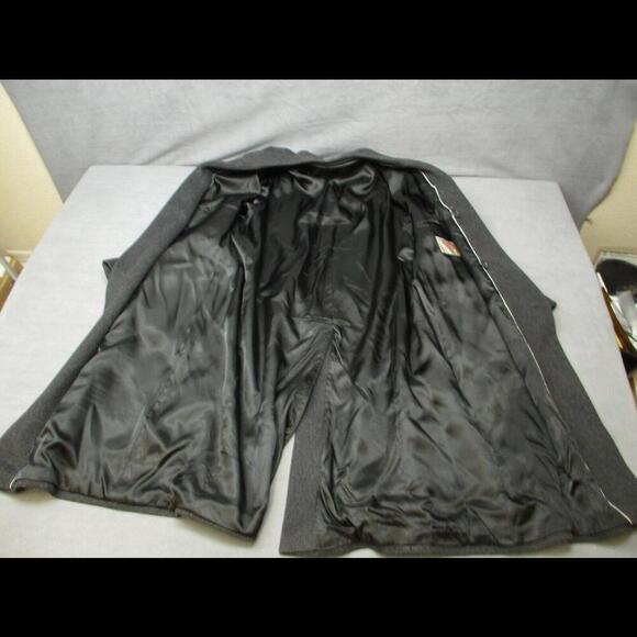 JELLER Vintage 100% CASHMERE Long Button Up Coat From HUNGARY with Pockets Gray - Picture 2 of 9